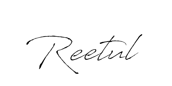 Use a signature maker to create a handwritten signature online. With this signature software, you can design (Antro_Vectra) your own signature for name Reetul. Reetul signature style 6 images and pictures png