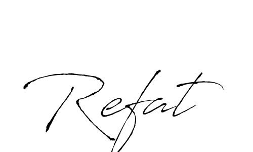 Create a beautiful signature design for name Refat. With this signature (Antro_Vectra) fonts, you can make a handwritten signature for free. Refat signature style 6 images and pictures png