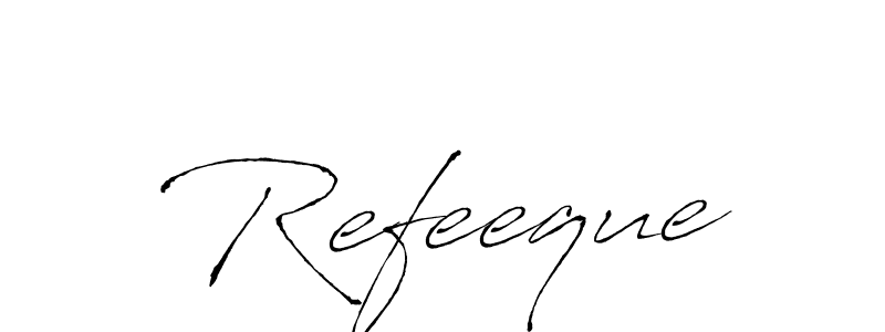 Refeeque stylish signature style. Best Handwritten Sign (Antro_Vectra) for my name. Handwritten Signature Collection Ideas for my name Refeeque. Refeeque signature style 6 images and pictures png