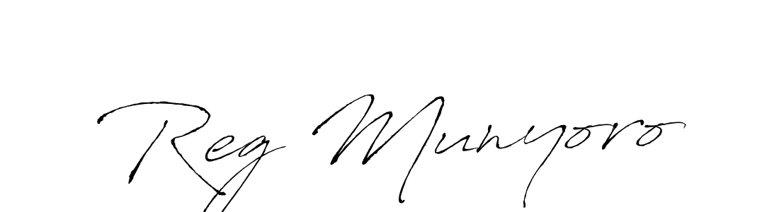 Create a beautiful signature design for name Reg Munyoro. With this signature (Antro_Vectra) fonts, you can make a handwritten signature for free. Reg Munyoro signature style 6 images and pictures png