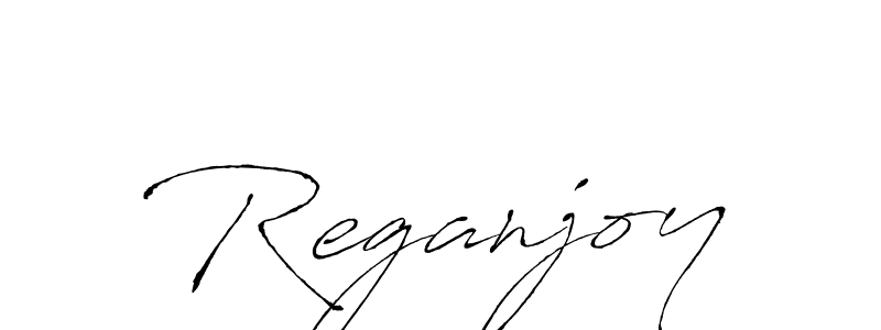 Use a signature maker to create a handwritten signature online. With this signature software, you can design (Antro_Vectra) your own signature for name Reganjoy. Reganjoy signature style 6 images and pictures png