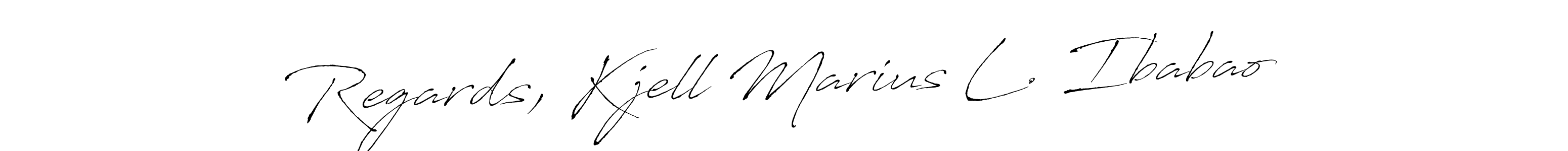 Here are the top 10 professional signature styles for the name Regards, Kjell Marius L. Ibabao. These are the best autograph styles you can use for your name. Regards, Kjell Marius L. Ibabao signature style 6 images and pictures png