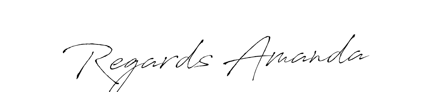 The best way (Antro_Vectra) to make a short signature is to pick only two or three words in your name. The name Regards Amanda include a total of six letters. For converting this name. Regards Amanda signature style 6 images and pictures png