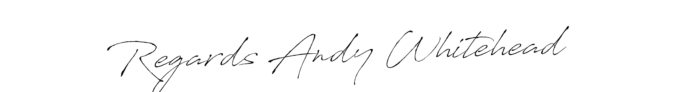 Antro_Vectra is a professional signature style that is perfect for those who want to add a touch of class to their signature. It is also a great choice for those who want to make their signature more unique. Get Regards Andy Whitehead name to fancy signature for free. Regards Andy Whitehead signature style 6 images and pictures png