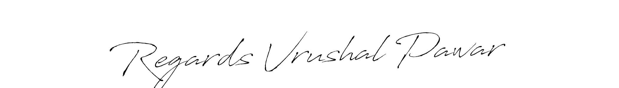 This is the best signature style for the Regards Vrushal Pawar name. Also you like these signature font (Antro_Vectra). Mix name signature. Regards Vrushal Pawar signature style 6 images and pictures png