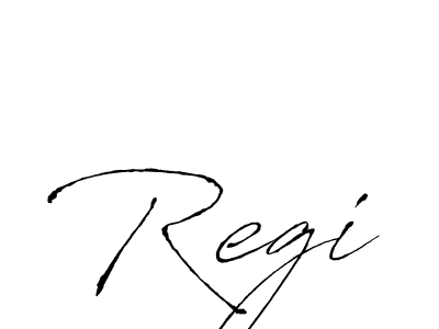 Design your own signature with our free online signature maker. With this signature software, you can create a handwritten (Antro_Vectra) signature for name Regi. Regi signature style 6 images and pictures png