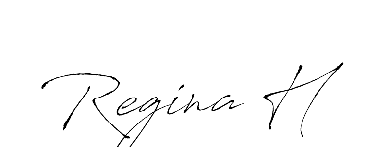 Design your own signature with our free online signature maker. With this signature software, you can create a handwritten (Antro_Vectra) signature for name Regina H. Regina H signature style 6 images and pictures png