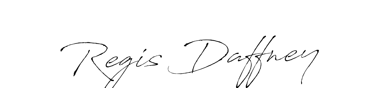 Create a beautiful signature design for name Regis Daffney. With this signature (Antro_Vectra) fonts, you can make a handwritten signature for free. Regis Daffney signature style 6 images and pictures png