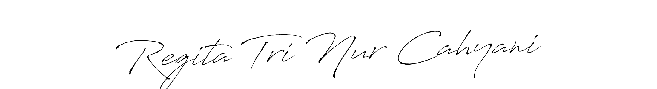 It looks lik you need a new signature style for name Regita Tri Nur Cahyani. Design unique handwritten (Antro_Vectra) signature with our free signature maker in just a few clicks. Regita Tri Nur Cahyani signature style 6 images and pictures png