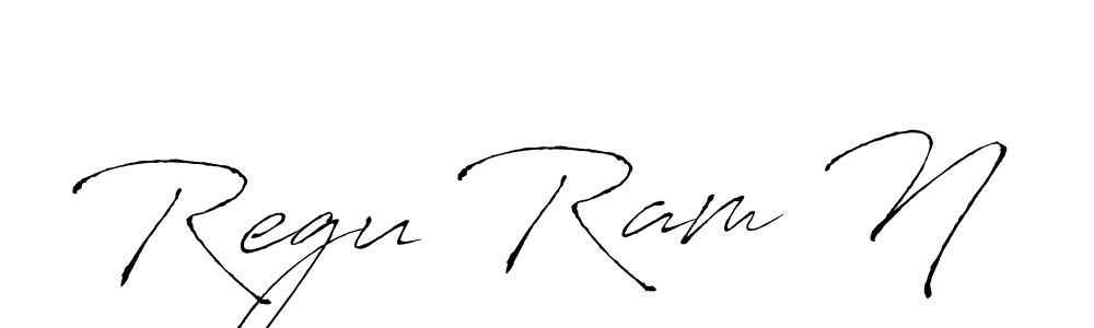 Use a signature maker to create a handwritten signature online. With this signature software, you can design (Antro_Vectra) your own signature for name Regu Ram N. Regu Ram N signature style 6 images and pictures png