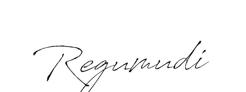 Design your own signature with our free online signature maker. With this signature software, you can create a handwritten (Antro_Vectra) signature for name Regumudi. Regumudi signature style 6 images and pictures png