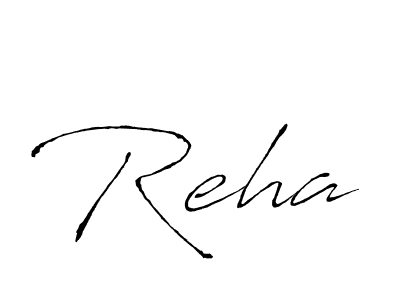 Use a signature maker to create a handwritten signature online. With this signature software, you can design (Antro_Vectra) your own signature for name Reha. Reha signature style 6 images and pictures png