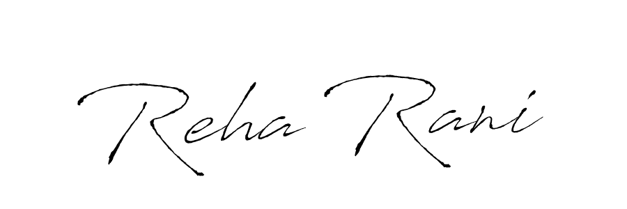 Design your own signature with our free online signature maker. With this signature software, you can create a handwritten (Antro_Vectra) signature for name Reha Rani. Reha Rani signature style 6 images and pictures png