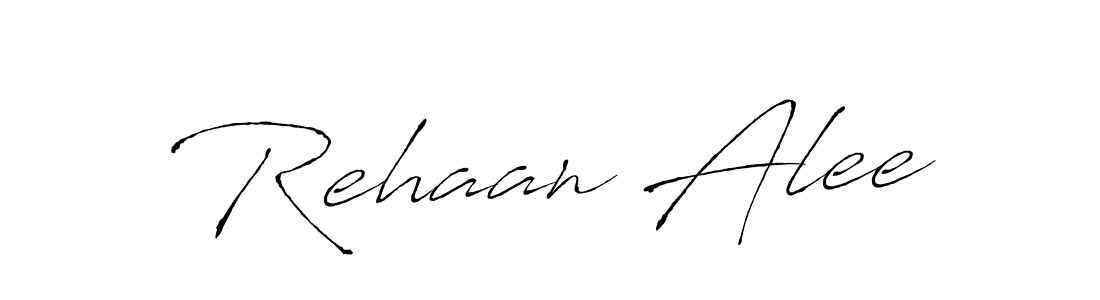 How to make Rehaan Alee name signature. Use Antro_Vectra style for creating short signs online. This is the latest handwritten sign. Rehaan Alee signature style 6 images and pictures png