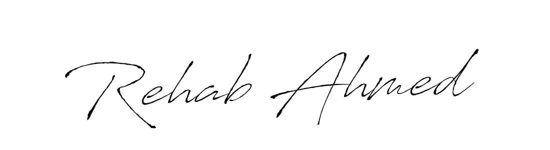 You should practise on your own different ways (Antro_Vectra) to write your name (Rehab Ahmed) in signature. don't let someone else do it for you. Rehab Ahmed signature style 6 images and pictures png