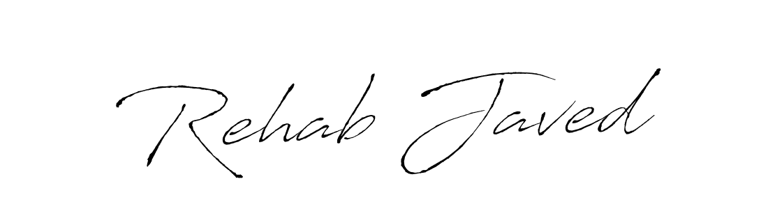 How to make Rehab Javed name signature. Use Antro_Vectra style for creating short signs online. This is the latest handwritten sign. Rehab Javed signature style 6 images and pictures png