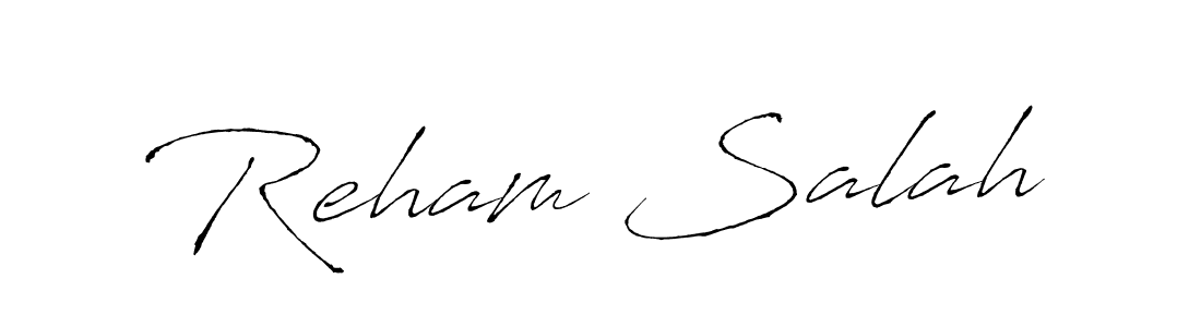 How to make Reham Salah signature? Antro_Vectra is a professional autograph style. Create handwritten signature for Reham Salah name. Reham Salah signature style 6 images and pictures png