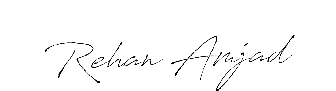 Design your own signature with our free online signature maker. With this signature software, you can create a handwritten (Antro_Vectra) signature for name Rehan Amjad. Rehan Amjad signature style 6 images and pictures png