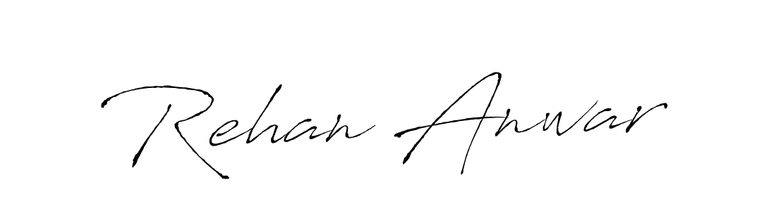 Make a beautiful signature design for name Rehan Anwar. With this signature (Antro_Vectra) style, you can create a handwritten signature for free. Rehan Anwar signature style 6 images and pictures png