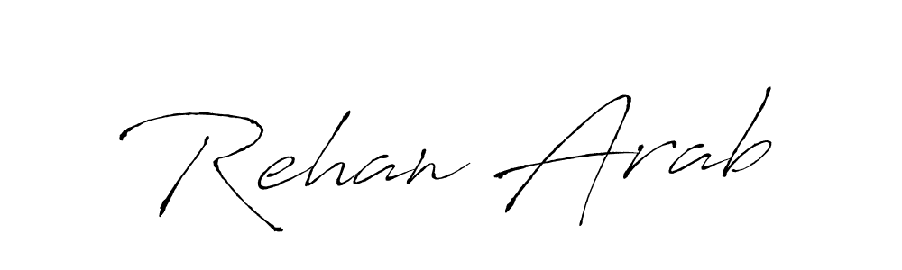 Make a beautiful signature design for name Rehan Arab. With this signature (Antro_Vectra) style, you can create a handwritten signature for free. Rehan Arab signature style 6 images and pictures png
