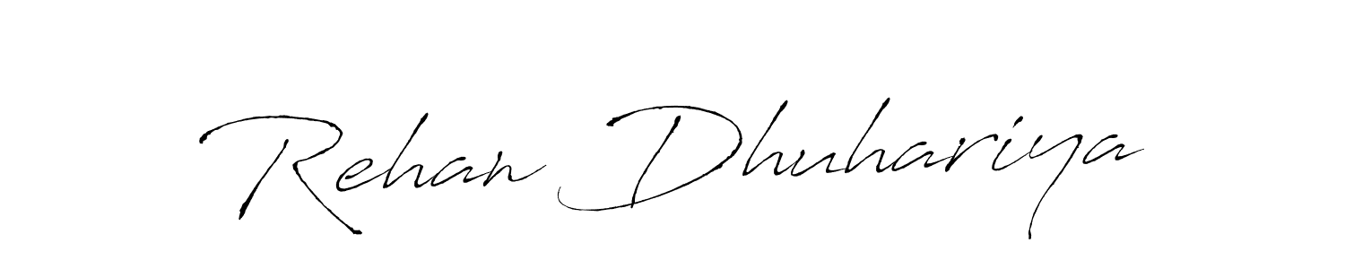 How to make Rehan Dhuhariya signature? Antro_Vectra is a professional autograph style. Create handwritten signature for Rehan Dhuhariya name. Rehan Dhuhariya signature style 6 images and pictures png