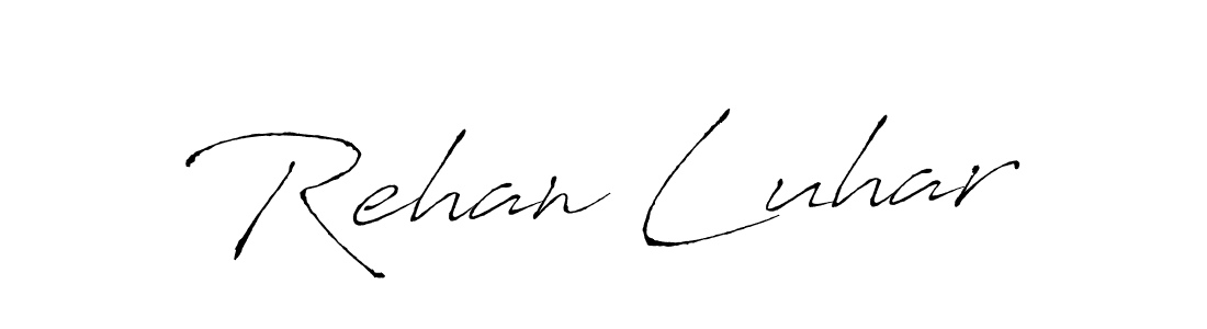 Also we have Rehan Luhar name is the best signature style. Create professional handwritten signature collection using Antro_Vectra autograph style. Rehan Luhar signature style 6 images and pictures png