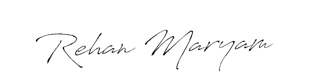 How to make Rehan Maryam name signature. Use Antro_Vectra style for creating short signs online. This is the latest handwritten sign. Rehan Maryam signature style 6 images and pictures png