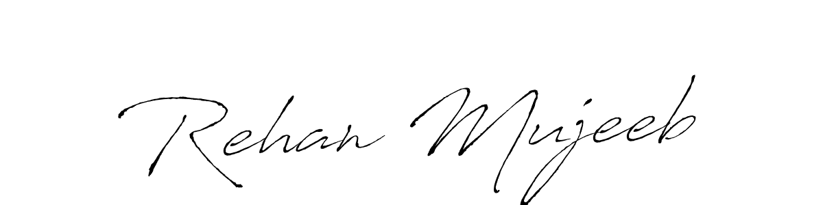 Create a beautiful signature design for name Rehan Mujeeb. With this signature (Antro_Vectra) fonts, you can make a handwritten signature for free. Rehan Mujeeb signature style 6 images and pictures png