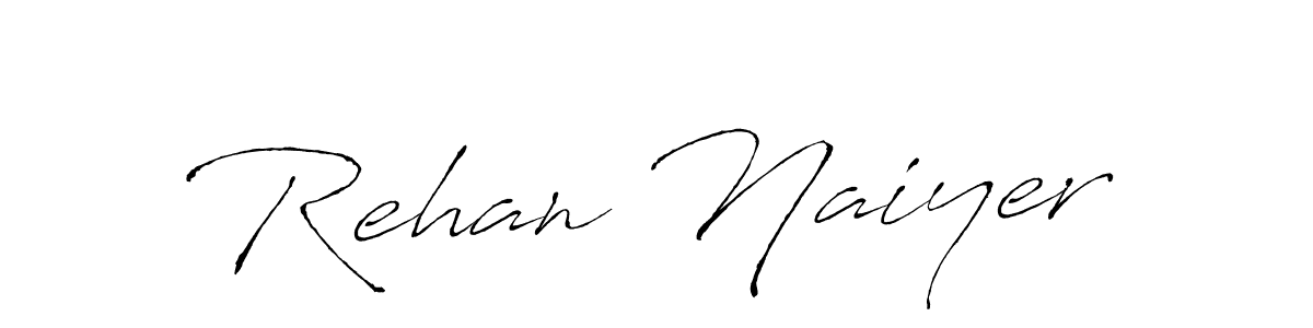 Create a beautiful signature design for name Rehan Naiyer. With this signature (Antro_Vectra) fonts, you can make a handwritten signature for free. Rehan Naiyer signature style 6 images and pictures png