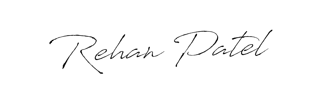 How to make Rehan Patel name signature. Use Antro_Vectra style for creating short signs online. This is the latest handwritten sign. Rehan Patel signature style 6 images and pictures png