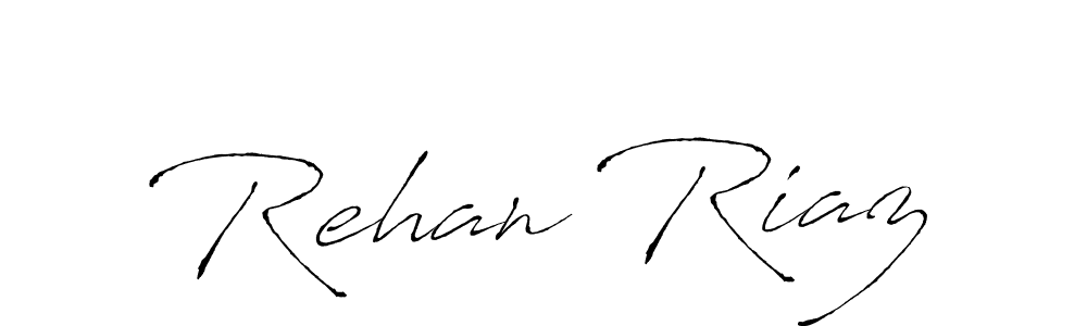 How to make Rehan Riaz name signature. Use Antro_Vectra style for creating short signs online. This is the latest handwritten sign. Rehan Riaz signature style 6 images and pictures png