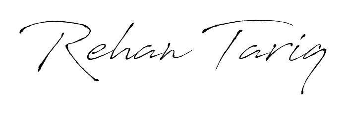 Discover the perfect balance of readability and style for Rehan Tariq with Antro_Vectra font. Create your dream signature today. Rehan Tariq signature style 6 images and pictures png
