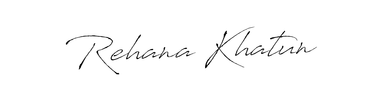 Create a beautiful signature design for name Rehana Khatun. With this signature (Antro_Vectra) fonts, you can make a handwritten signature for free. Rehana Khatun signature style 6 images and pictures png