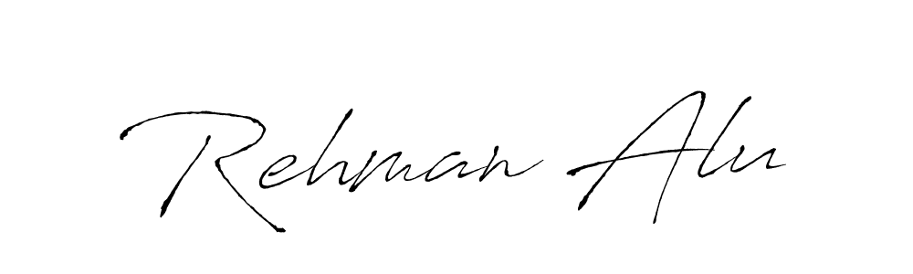 Also You can easily find your signature by using the search form. We will create Rehman Alu name handwritten signature images for you free of cost using Antro_Vectra sign style. Rehman Alu signature style 6 images and pictures png