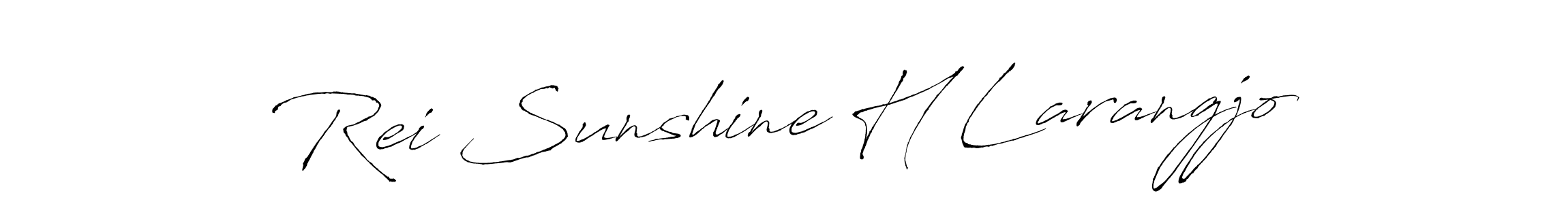 Also You can easily find your signature by using the search form. We will create Rei Sunshine H Larangjo name handwritten signature images for you free of cost using Antro_Vectra sign style. Rei Sunshine H Larangjo signature style 6 images and pictures png