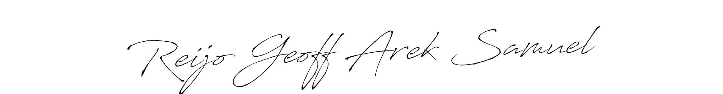 Make a short Reijo Geoff Arek Samuel signature style. Manage your documents anywhere anytime using Antro_Vectra. Create and add eSignatures, submit forms, share and send files easily. Reijo Geoff Arek Samuel signature style 6 images and pictures png