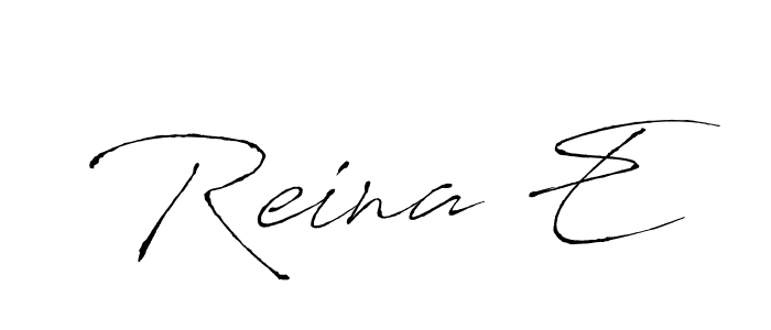 Use a signature maker to create a handwritten signature online. With this signature software, you can design (Antro_Vectra) your own signature for name Reina E. Reina E signature style 6 images and pictures png