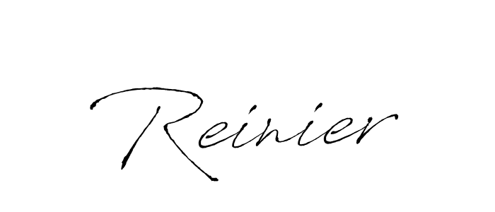 Design your own signature with our free online signature maker. With this signature software, you can create a handwritten (Antro_Vectra) signature for name Reinier. Reinier signature style 6 images and pictures png