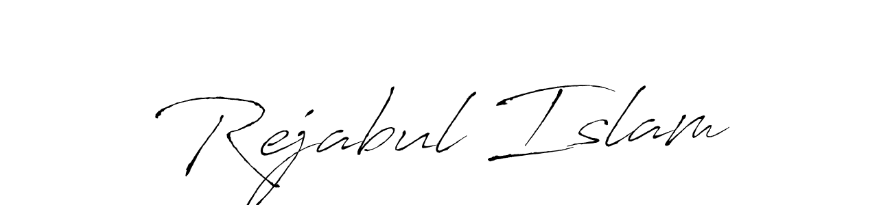 How to make Rejabul Islam name signature. Use Antro_Vectra style for creating short signs online. This is the latest handwritten sign. Rejabul Islam signature style 6 images and pictures png