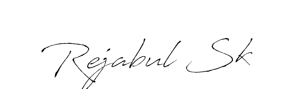 How to make Rejabul Sk name signature. Use Antro_Vectra style for creating short signs online. This is the latest handwritten sign. Rejabul Sk signature style 6 images and pictures png