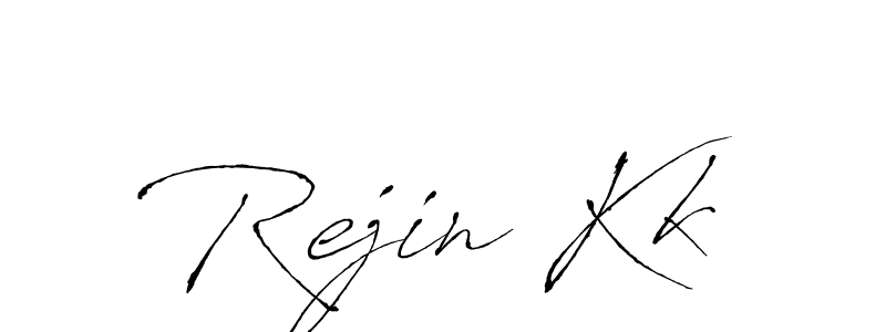 Rejin Kk stylish signature style. Best Handwritten Sign (Antro_Vectra) for my name. Handwritten Signature Collection Ideas for my name Rejin Kk. Rejin Kk signature style 6 images and pictures png