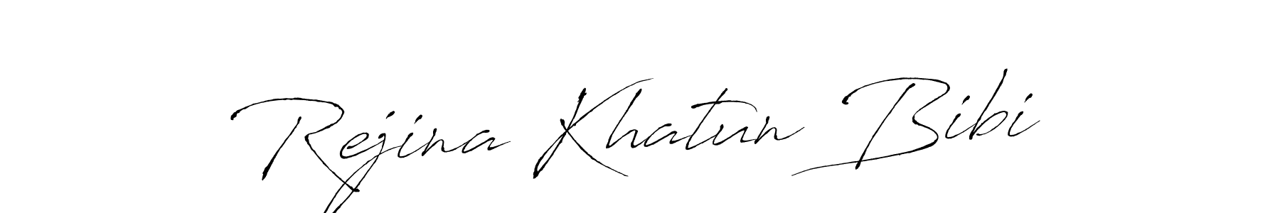 How to make Rejina Khatun Bibi name signature. Use Antro_Vectra style for creating short signs online. This is the latest handwritten sign. Rejina Khatun Bibi signature style 6 images and pictures png