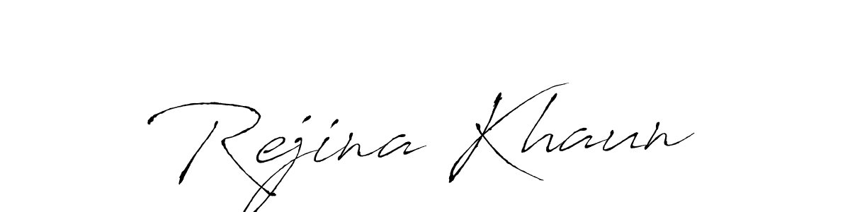 How to make Rejina Khaun signature? Antro_Vectra is a professional autograph style. Create handwritten signature for Rejina Khaun name. Rejina Khaun signature style 6 images and pictures png