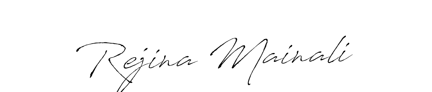How to make Rejina Mainali signature? Antro_Vectra is a professional autograph style. Create handwritten signature for Rejina Mainali name. Rejina Mainali signature style 6 images and pictures png