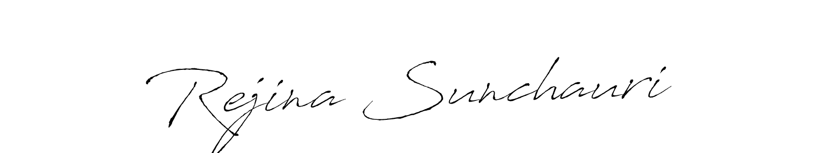 Also You can easily find your signature by using the search form. We will create Rejina Sunchauri name handwritten signature images for you free of cost using Antro_Vectra sign style. Rejina Sunchauri signature style 6 images and pictures png