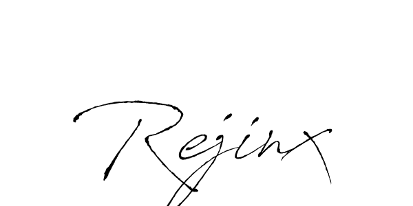 Use a signature maker to create a handwritten signature online. With this signature software, you can design (Antro_Vectra) your own signature for name Rejinx. Rejinx signature style 6 images and pictures png