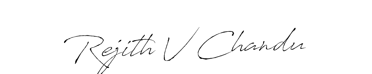 How to make Rejith V Chandu signature? Antro_Vectra is a professional autograph style. Create handwritten signature for Rejith V Chandu name. Rejith V Chandu signature style 6 images and pictures png