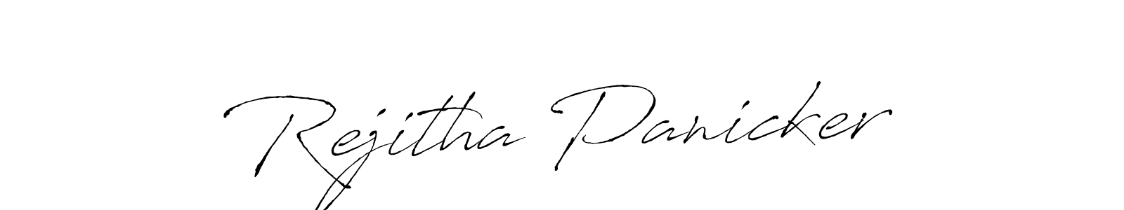 Rejitha Panicker stylish signature style. Best Handwritten Sign (Antro_Vectra) for my name. Handwritten Signature Collection Ideas for my name Rejitha Panicker. Rejitha Panicker signature style 6 images and pictures png