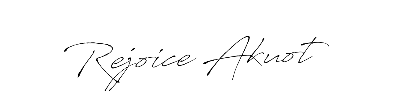You should practise on your own different ways (Antro_Vectra) to write your name (Rejoice Akuot) in signature. don't let someone else do it for you. Rejoice Akuot signature style 6 images and pictures png