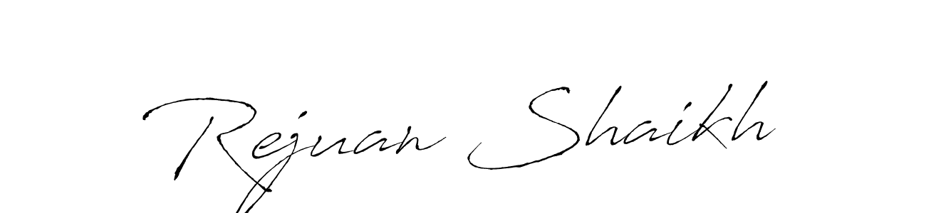 Make a beautiful signature design for name Rejuan Shaikh. With this signature (Antro_Vectra) style, you can create a handwritten signature for free. Rejuan Shaikh signature style 6 images and pictures png